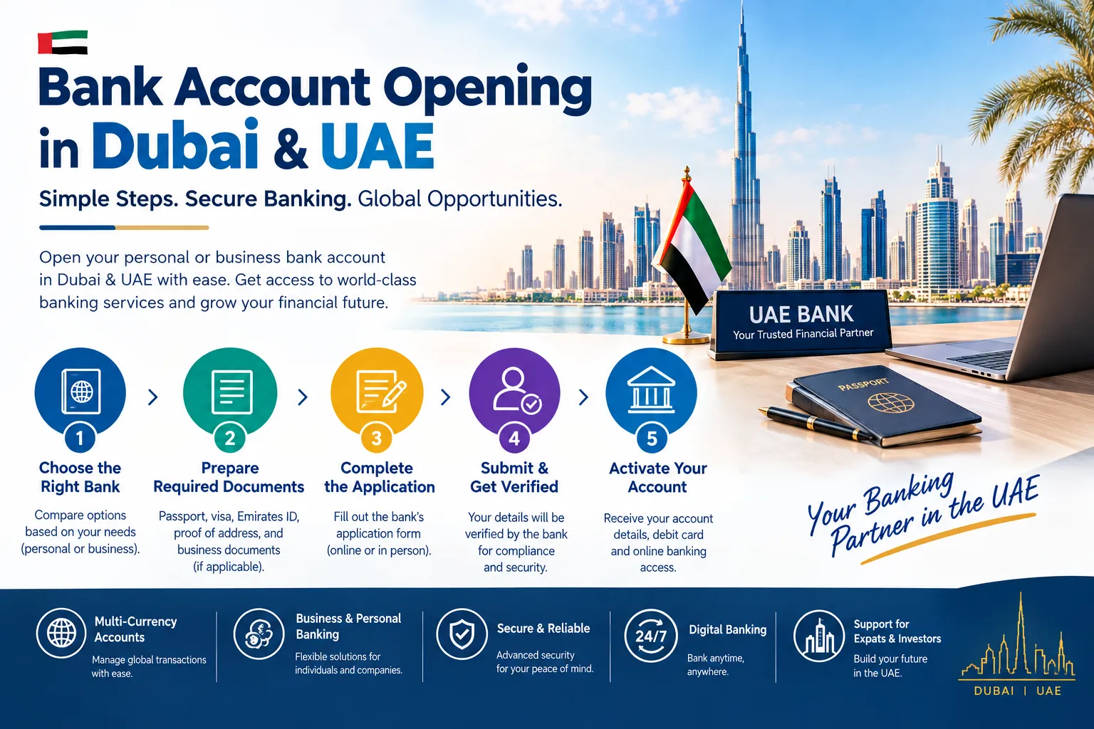 Bank Account Opening in Dubai & UAE: Process, Requirements & Important Tips